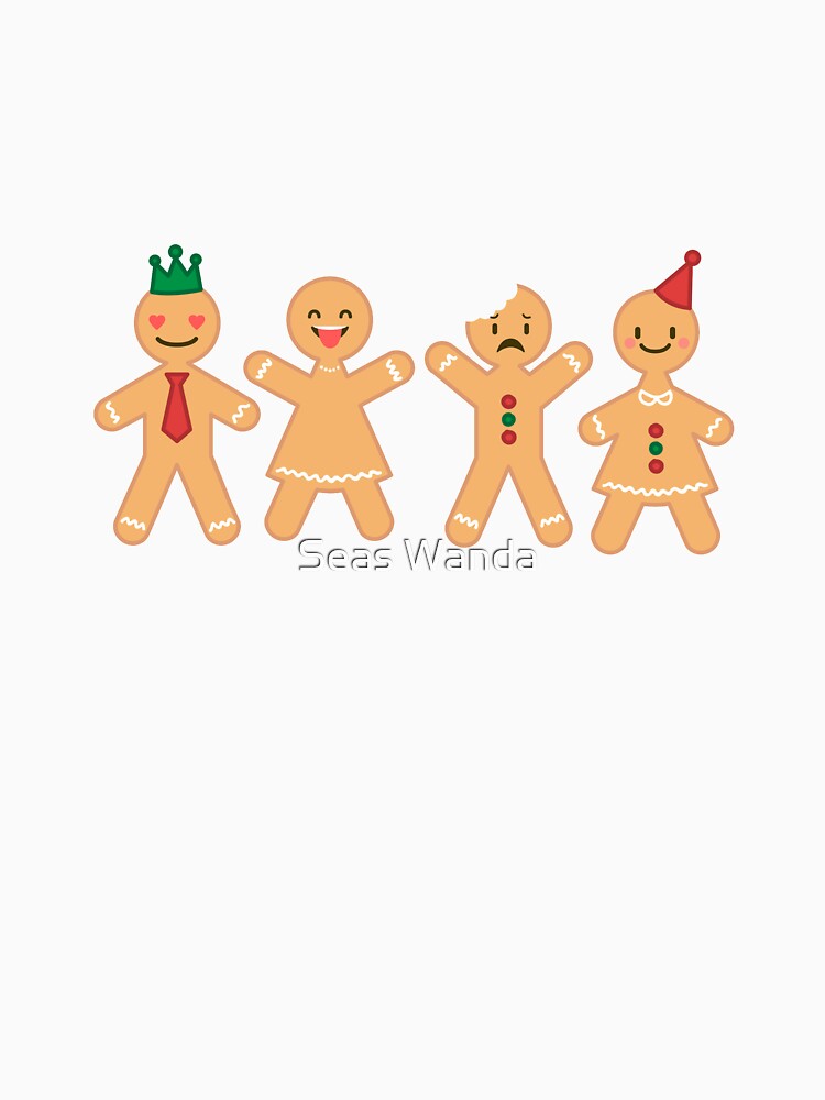 Gingerbread Man Funny Cookie Emoji by Seas Wanda