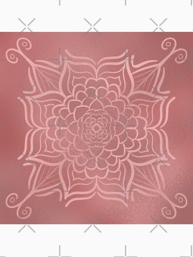 Rose Gold Flower Mandala Design by SMillustrations