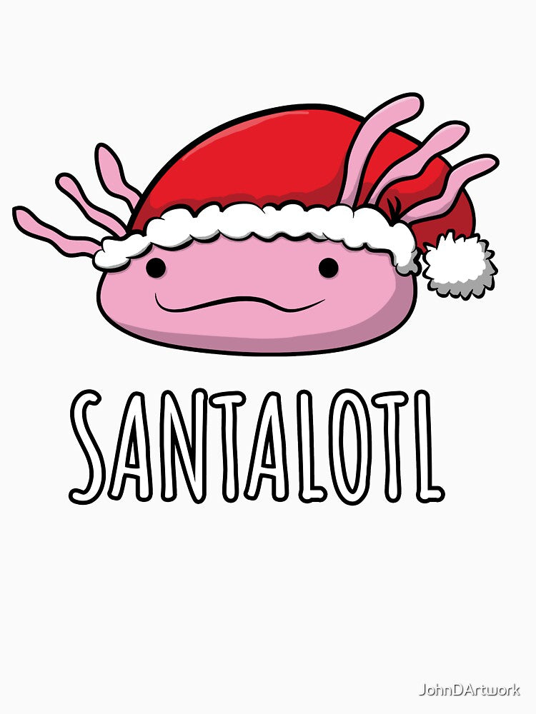 Christmas Axolotl - Santalotl by JohnDArtwork