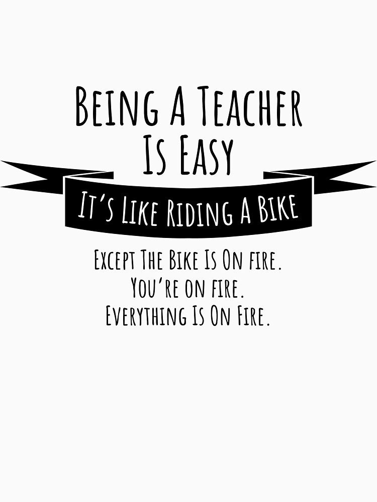 Being a teacher is easy funny t-shirt by  Srdjan Stanisic