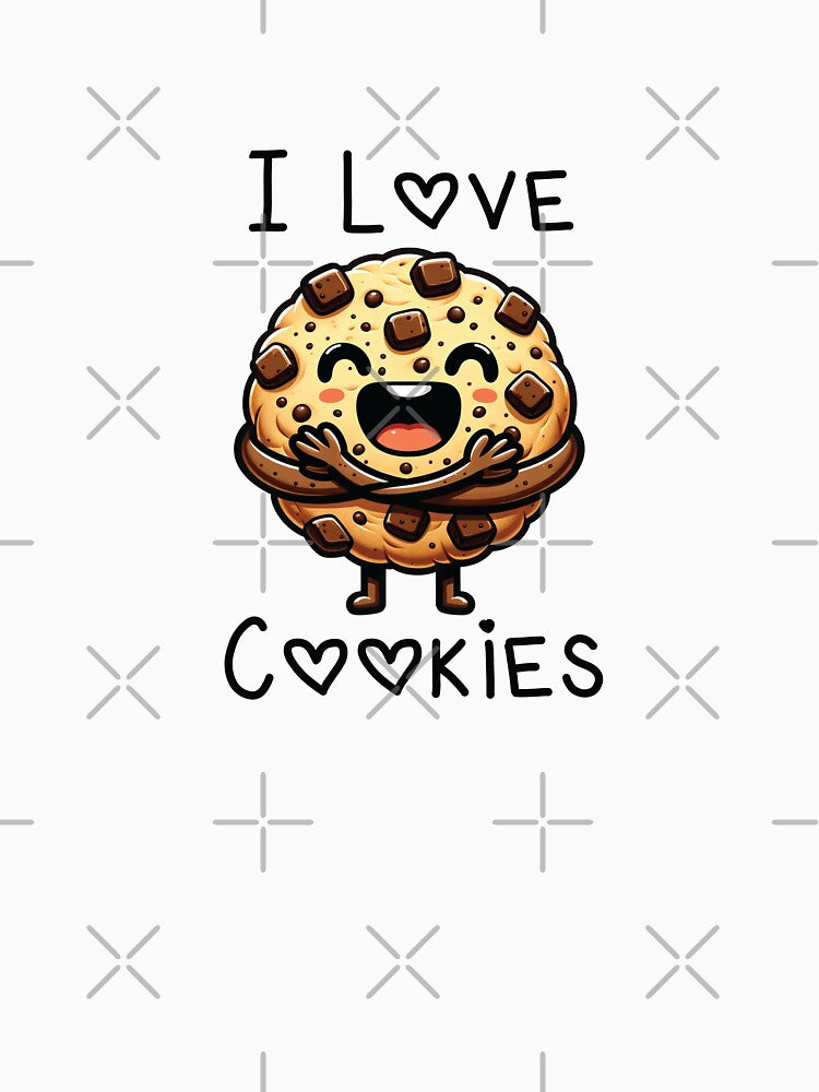 I Love Cookies - Happy Chocolate Chip Cookie Embrace by MushroomHut
