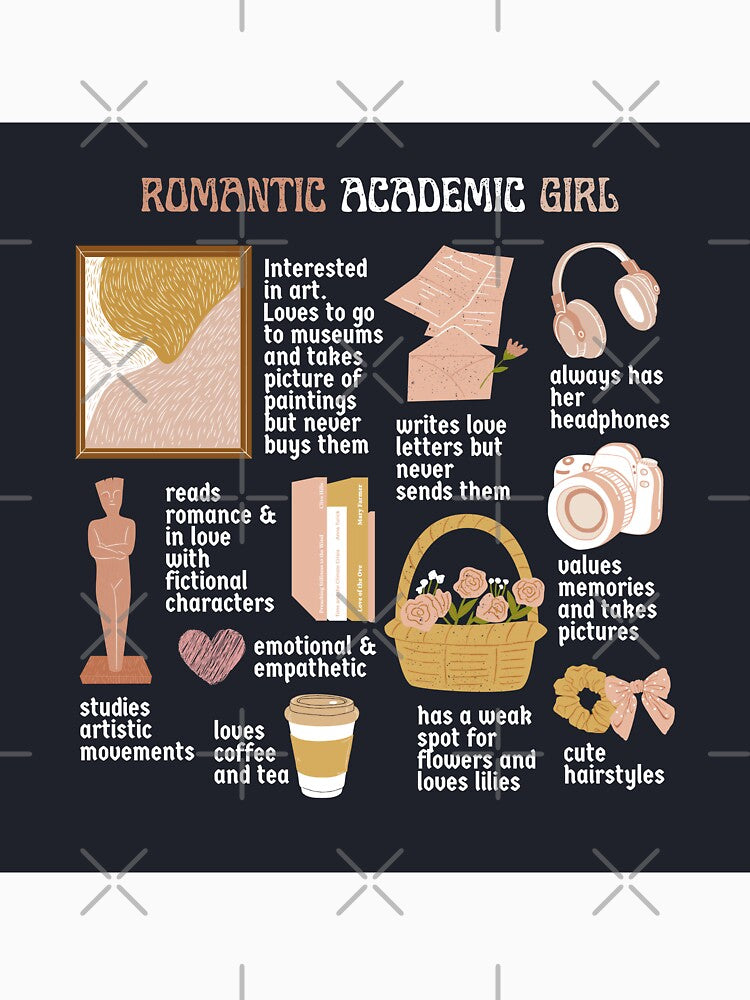 Romantic academic girl - Dark background by Athenasgirl