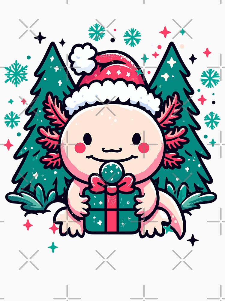 Axolotl Christmas - Kawaii Axolotl Christmas by JessArty ⭐⭐⭐⭐⭐