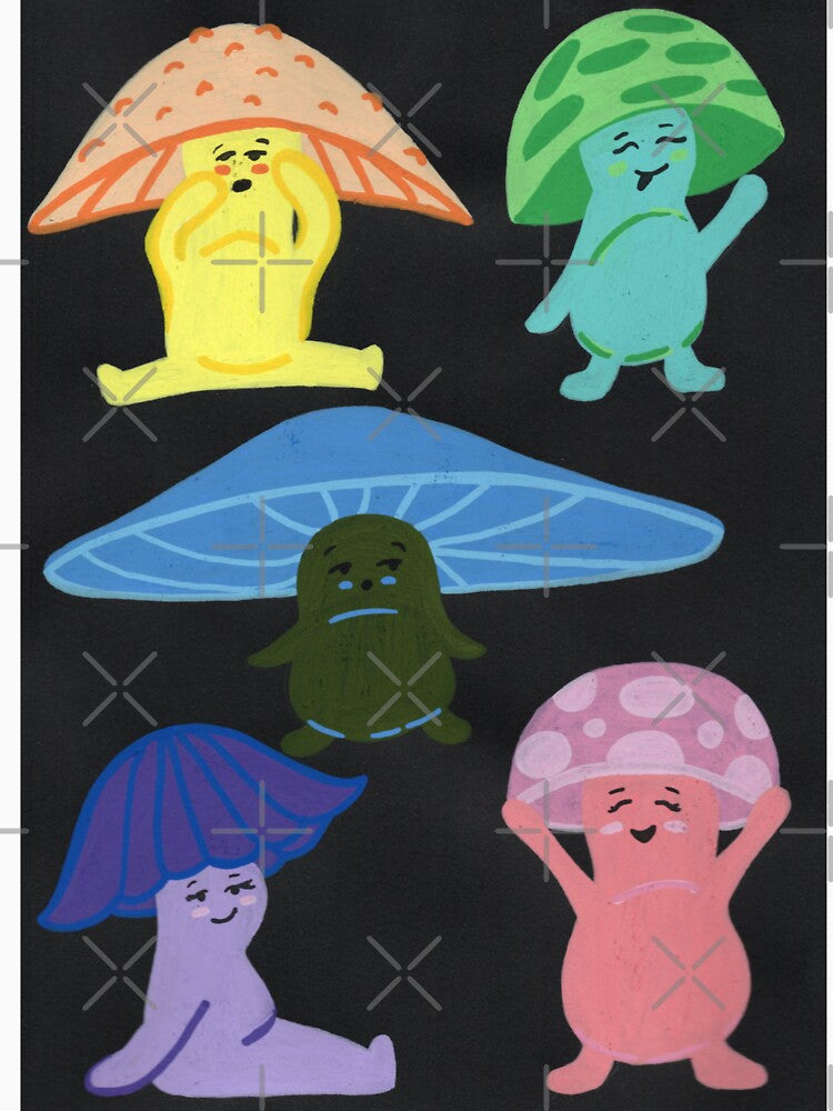 Mushroom Friends by KateJohnsonArt
