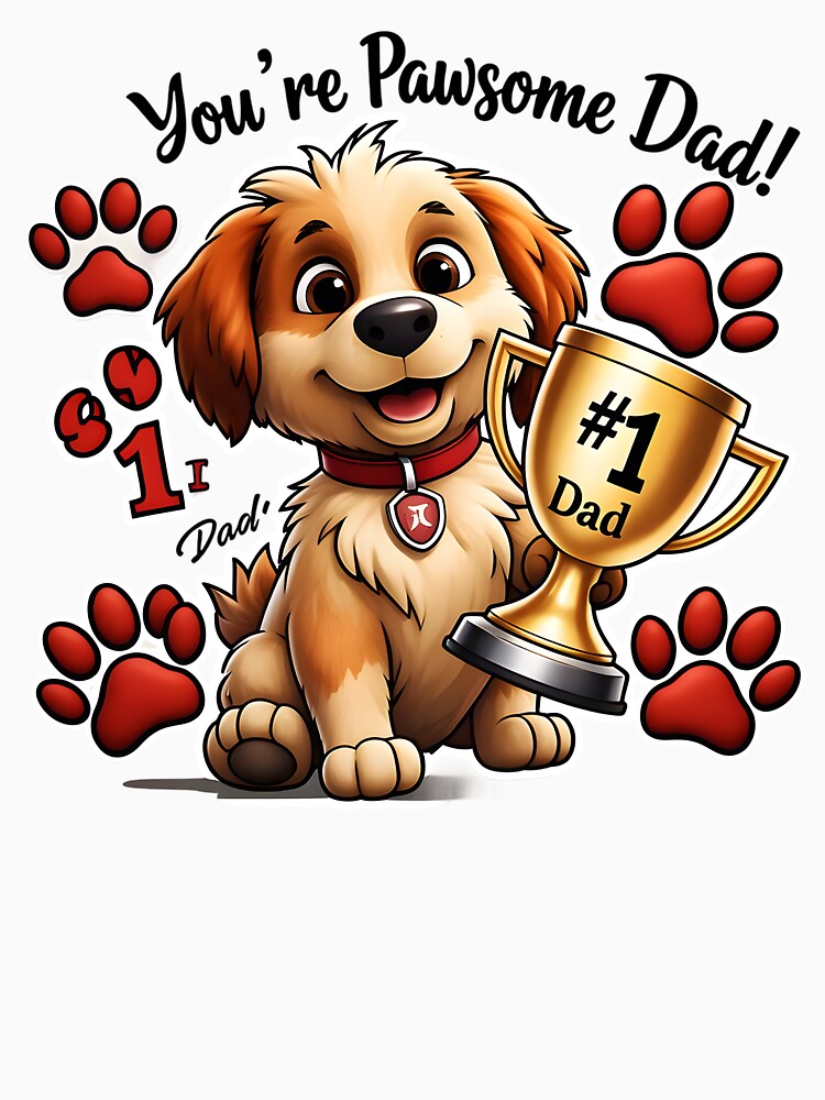 #1 Dog Dad Trophy – Funny Father’s Day Gift by Petsworth