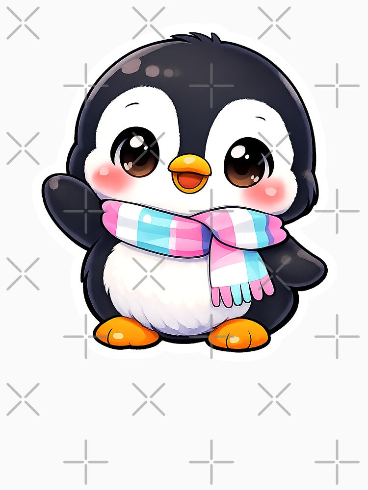 Kawaii Baby Penguin Winter Scarf Cute Arctic Sticker by DesignEG