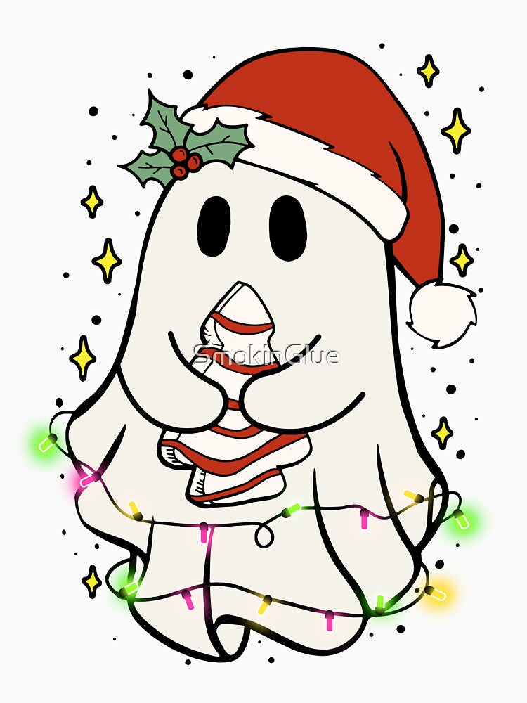 Cute Christmas Ghost Tree Cake by SmokinGlue