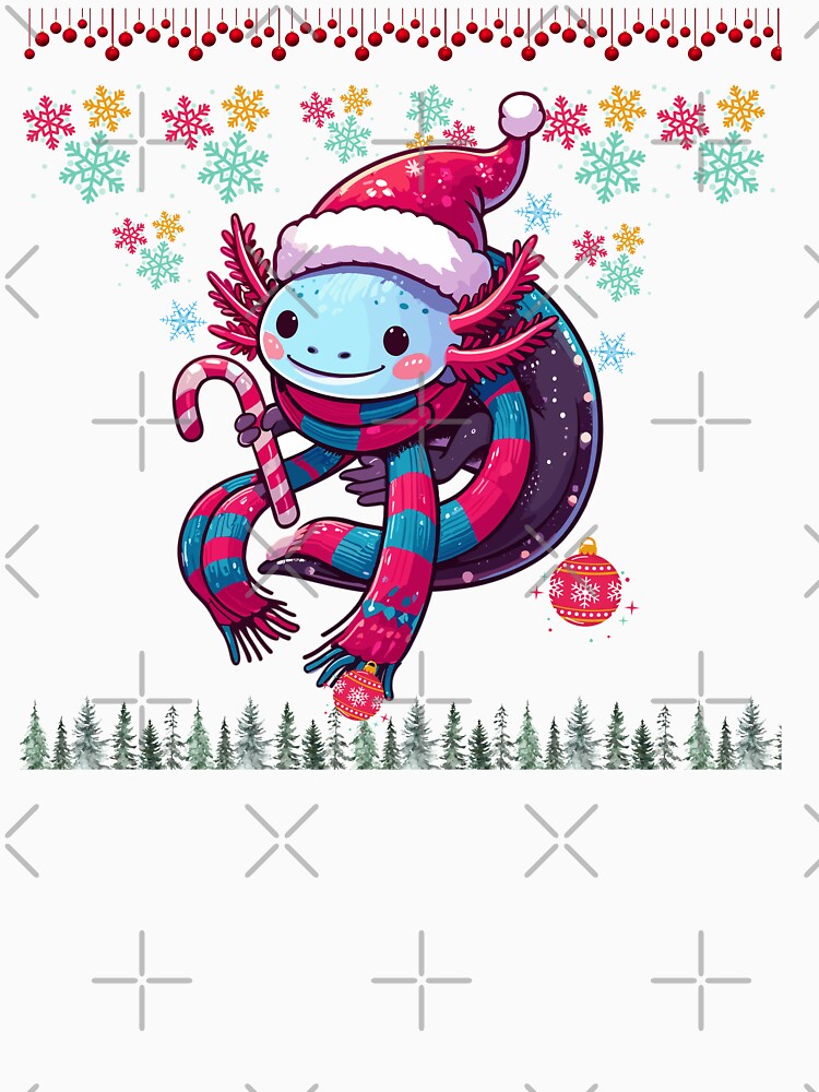Christmas Axolotl - Kawaii Axolotl by JessArty ⭐⭐⭐⭐⭐