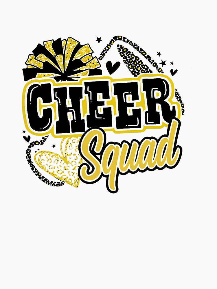 Cheer Squad Coquette Bow Sport Cheerleader Cheerleading Gold by ArleneRowe