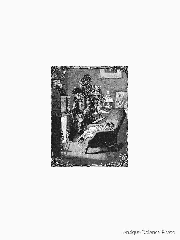 Vintage Santa Claus Delivering Gifts Illustration by Antique Science Press