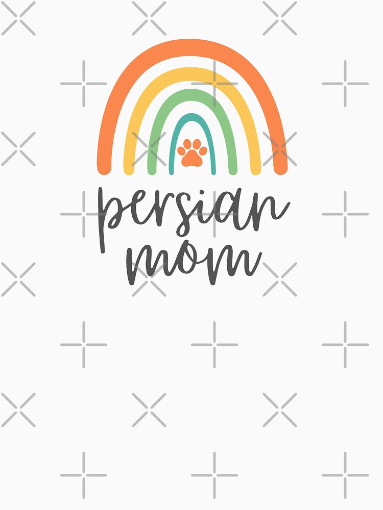Persian Cat Mom - Colorful Rainbow - Paw - Cat Mom Gift by patternjp