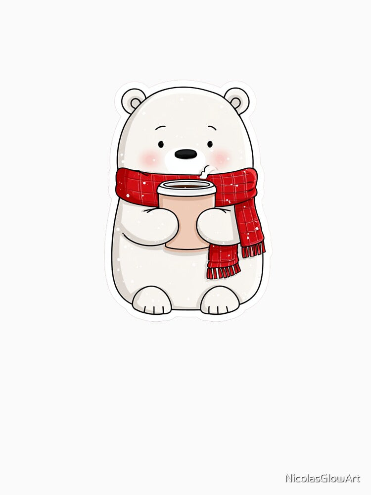 Cute Polar Bear Christmas by NicolasGlowArt
