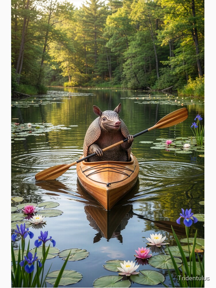 Armadillo in Kayak Spotted in the North Woods by Tridentulus