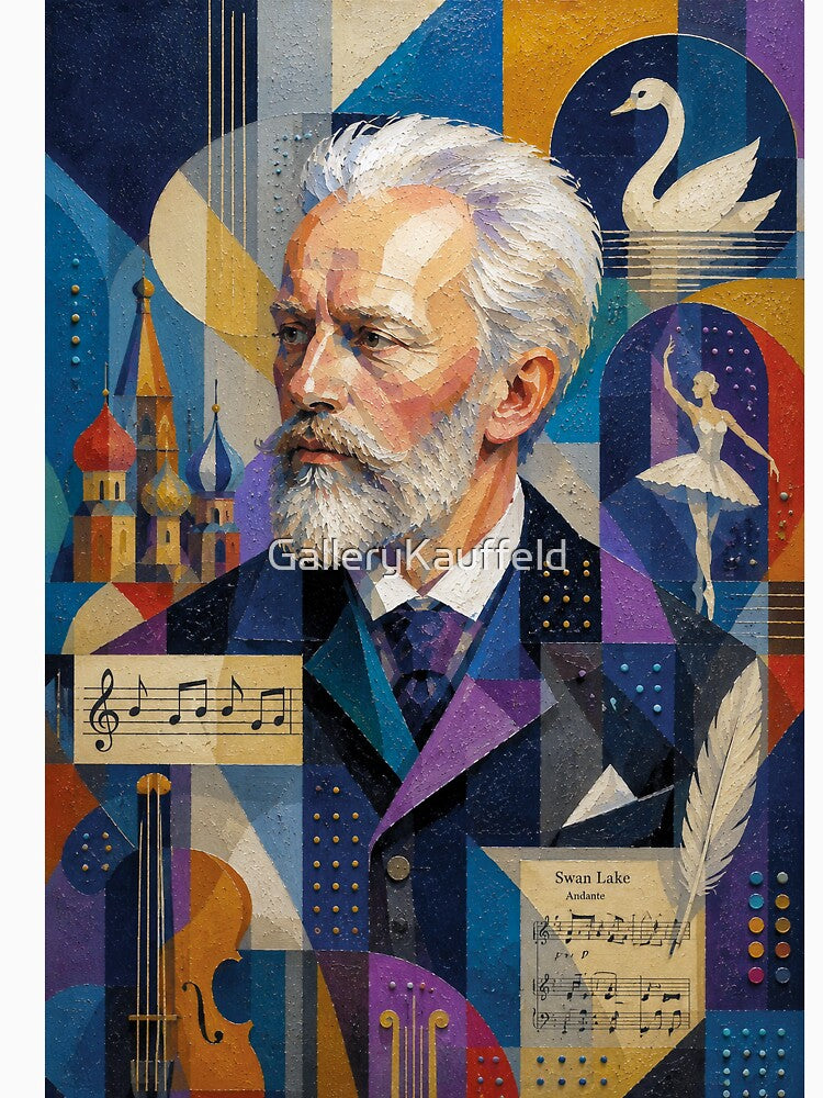 Russian composer Pyotr Tchaikovsky painting. by GalleryKauffeld