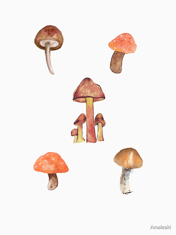 watercolor painted mushroom pack by Amalzaki