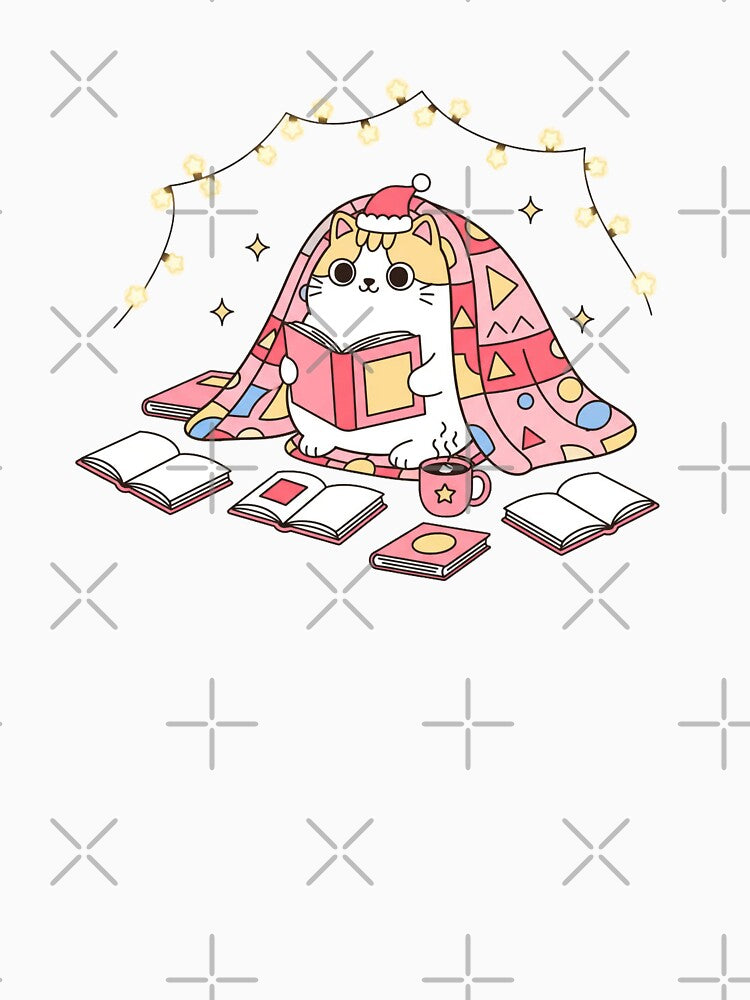 Christmas cat bookish by FatBirdie