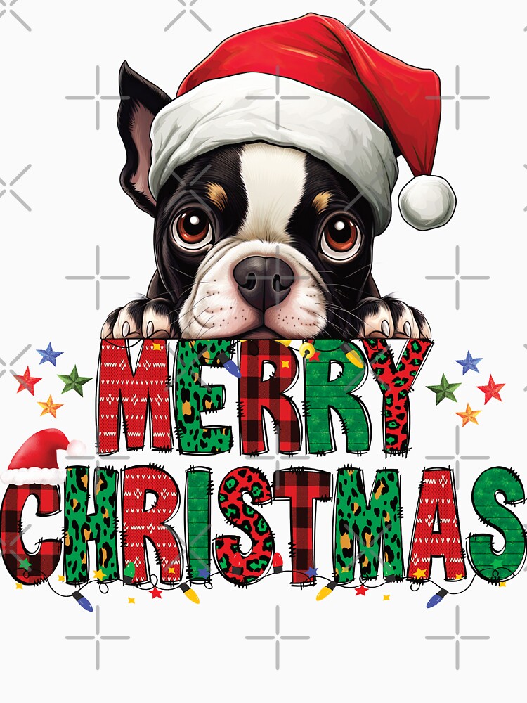 Boston Terrier - Merry Christmas Dog by Kidzz