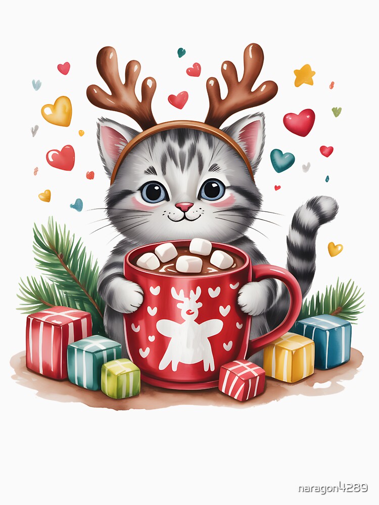 Christmas Cat Mug Design by naragon4289