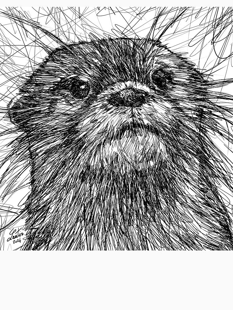 OTTER ink portrait .4 by lautir