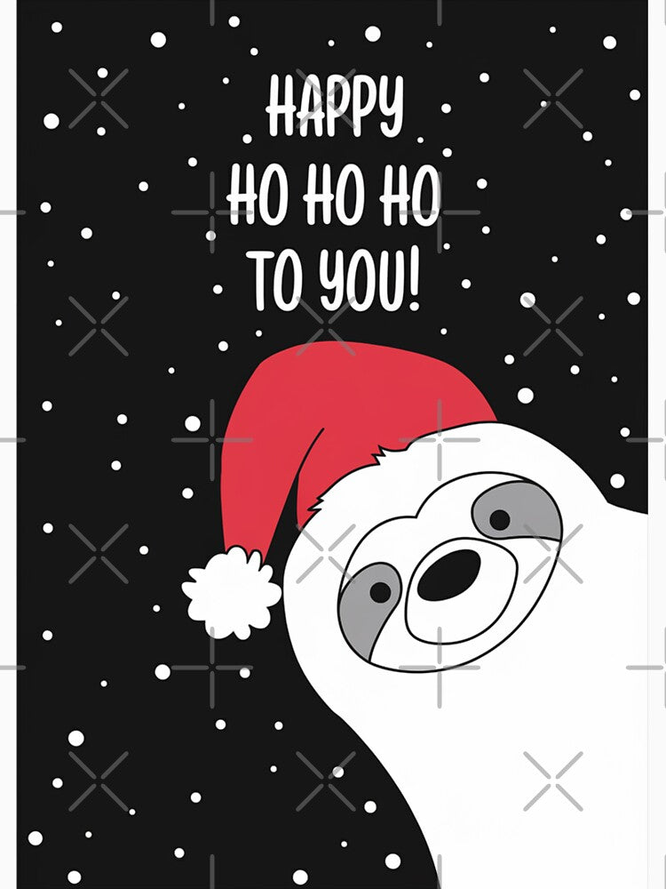 Cute sloth wishes: ,,Happy Ho Ho Ho to You!" by SaraSumi