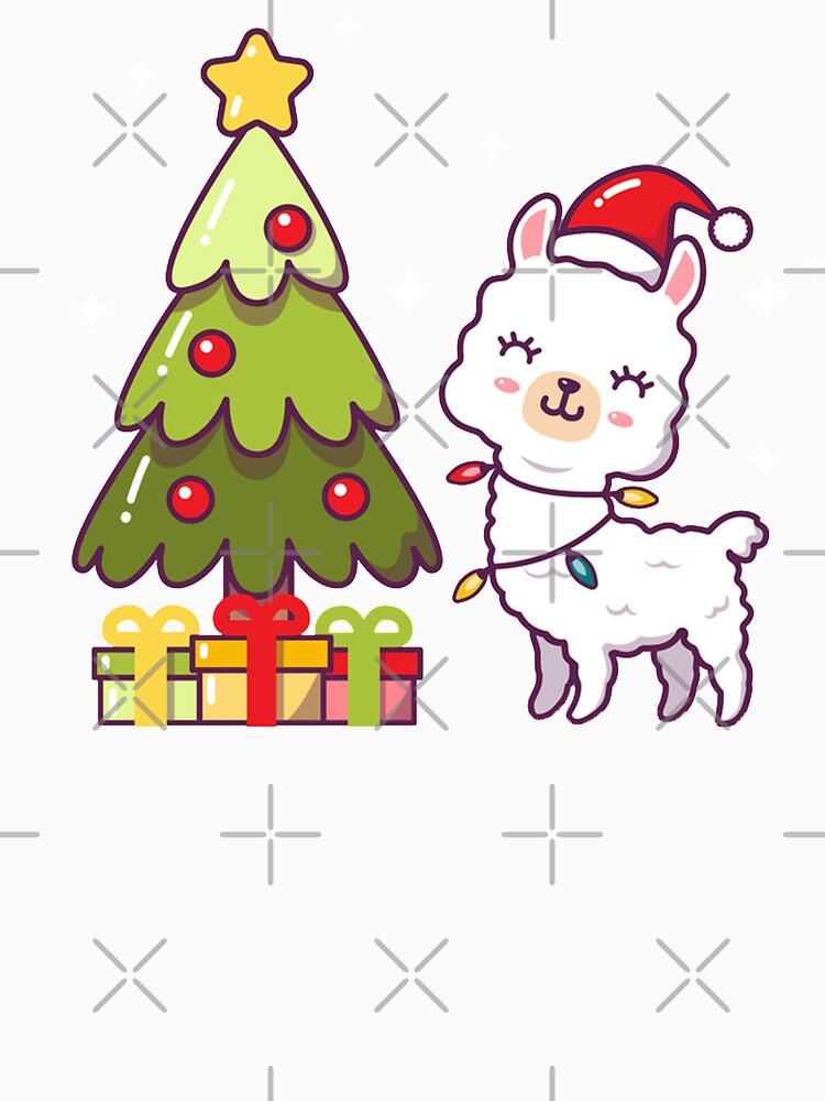 tree llama Christmas - alpaca christmas by zanbo