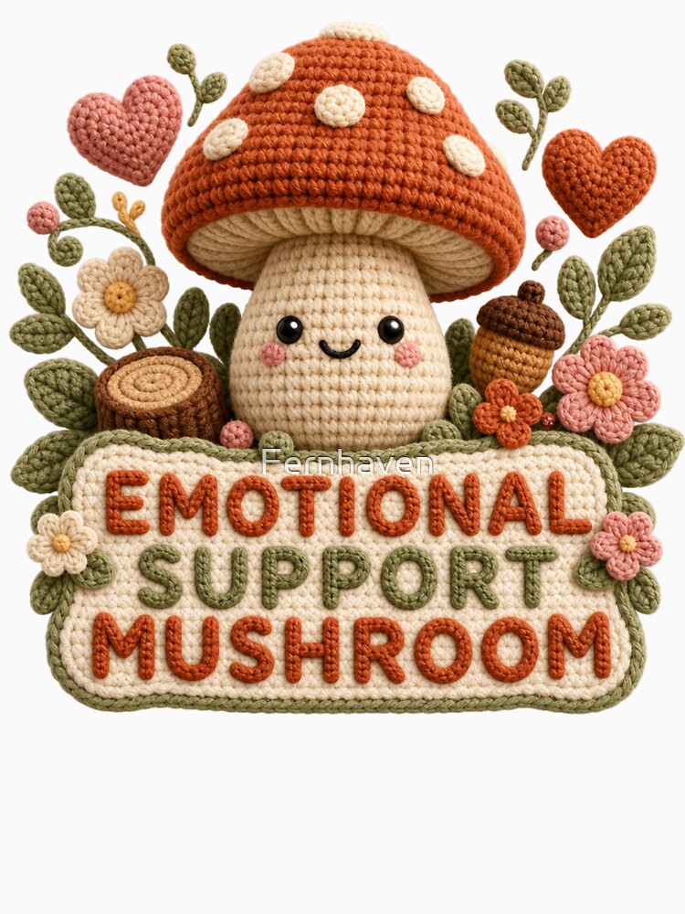 Emotional Support Mushroom by Fernhaven