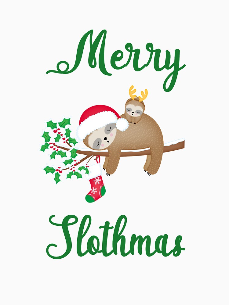 Merry Slothmas Sloths Christmas Gifts by yourgiftshoppe