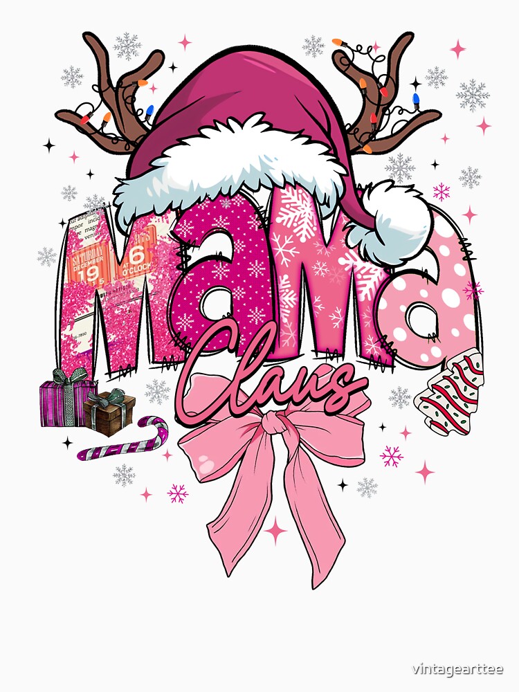 Pink Mama Coquette christmas by vintagearttee