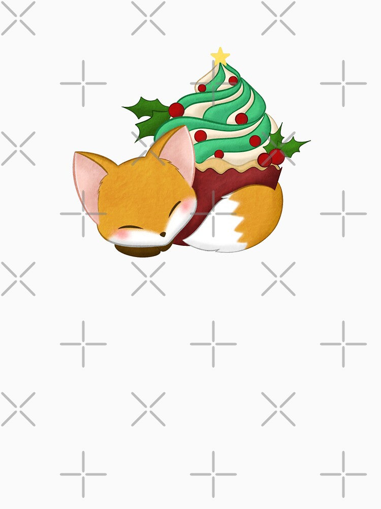 Brown Fox Christmas Tree Cupcake by lychberry