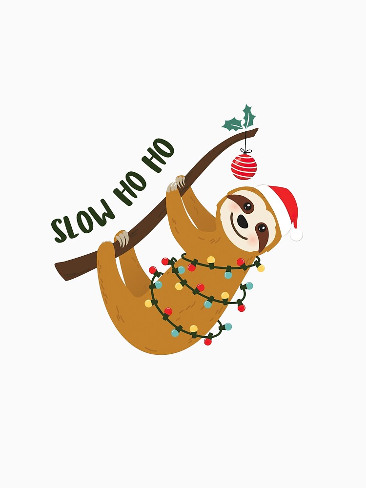 Christmas Sloth Slow Ho Ho by Landesign