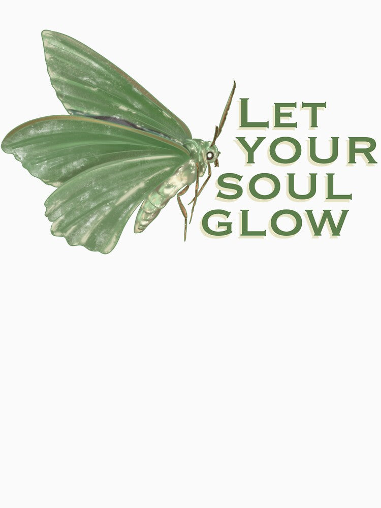 Green Aesthetic Moth Let Your Soul Glow by luvrest