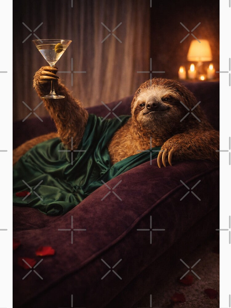 The Slowest Martini – Sloth Lounge Portrait by iMIGHTwearTHAT