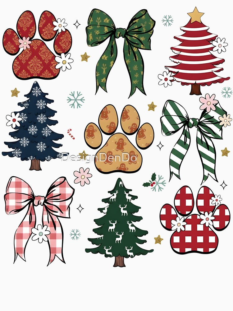 Dog Mama Coquette, Dog Christmas, Merry woofmas, Christmas Coquette Bow, Dog lover, Dog mom, Christmas Checkered by DesignDenDo ⭐⭐⭐⭐⭐