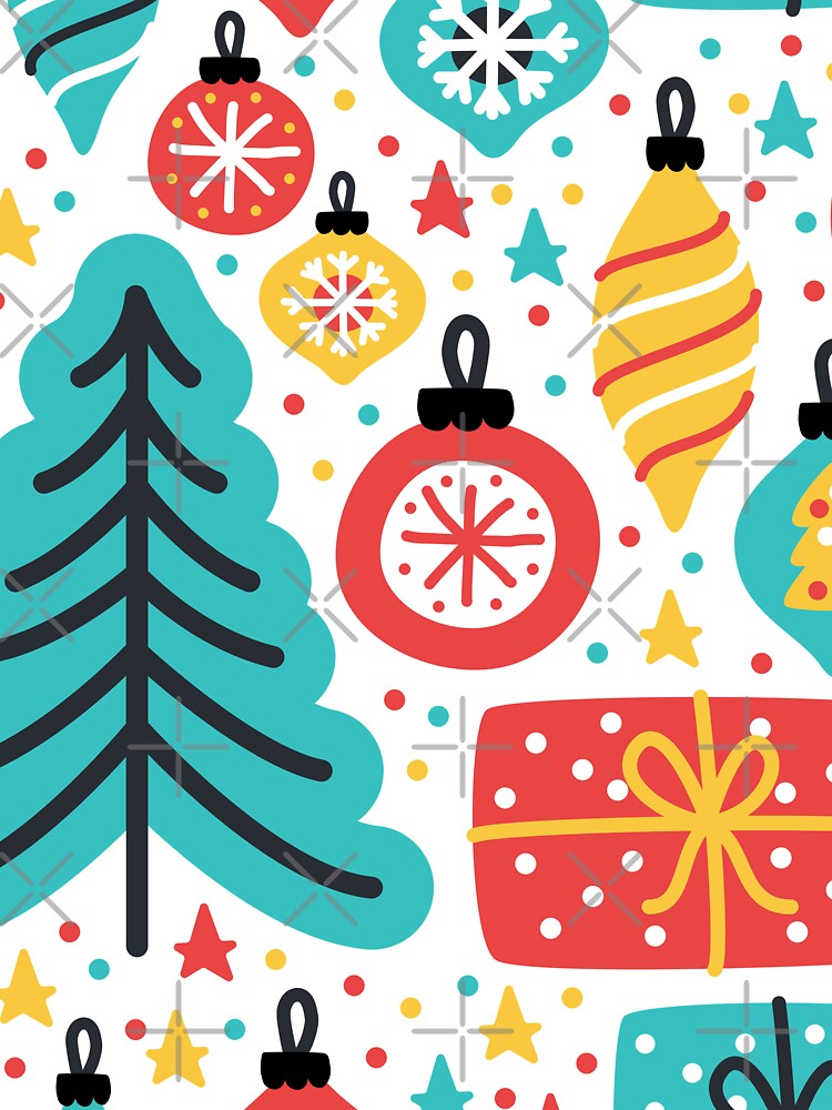 Christmas Tree Gifts And Christmas Ornament Print by Pinkmagenta