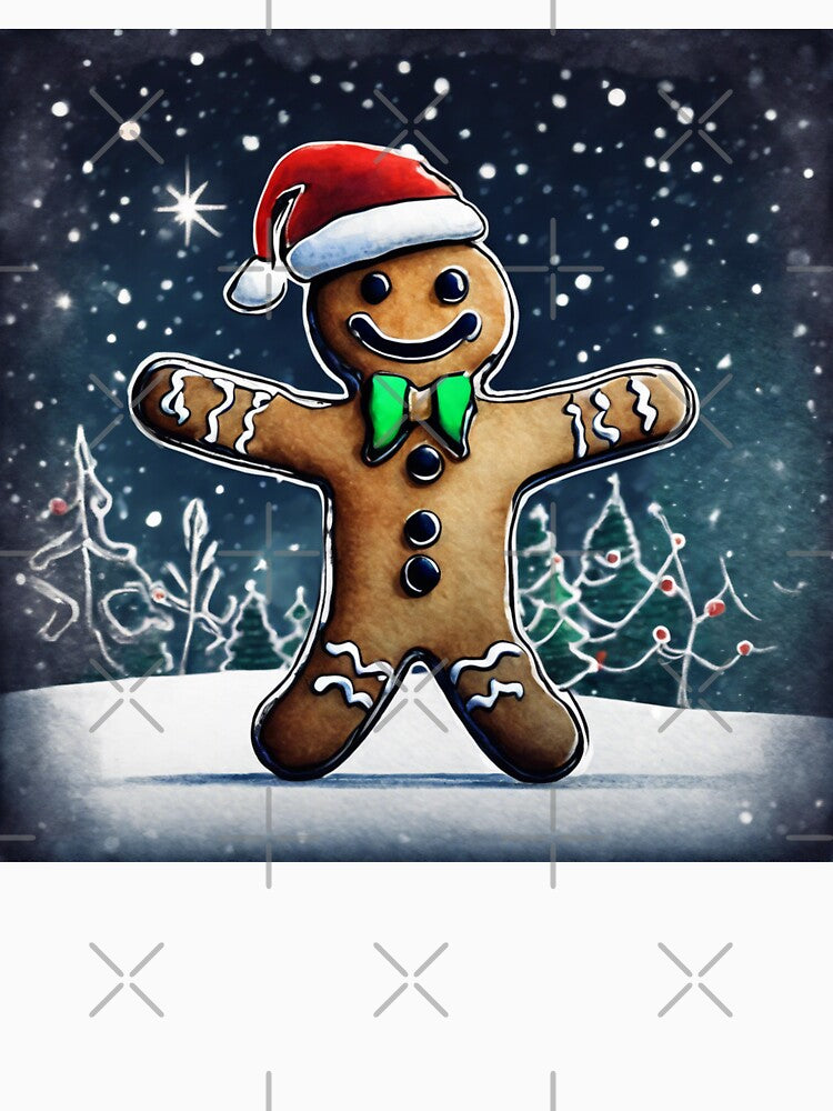 Copy of Christmas and Holiday Gingerbread man - Watercolor & Ink 23 by KBMediaArt
