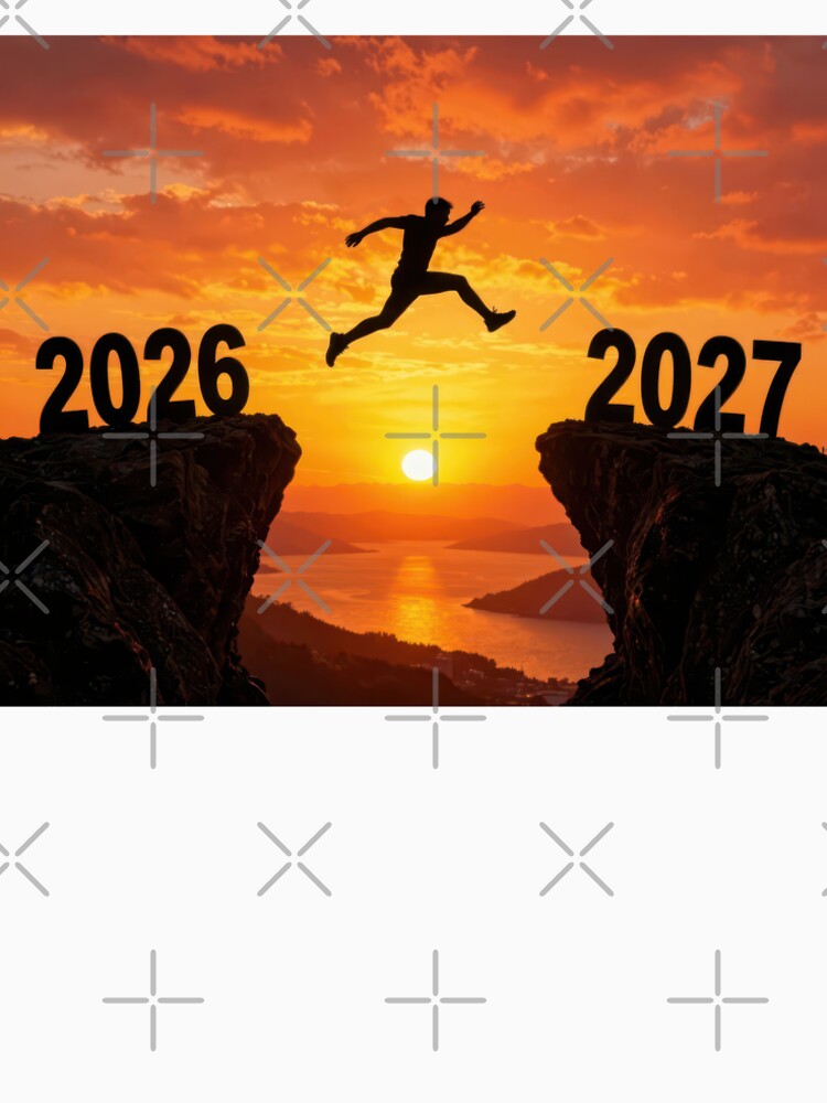 Silhouette of a Man Leaping to 2027 by Maria Dryfhout