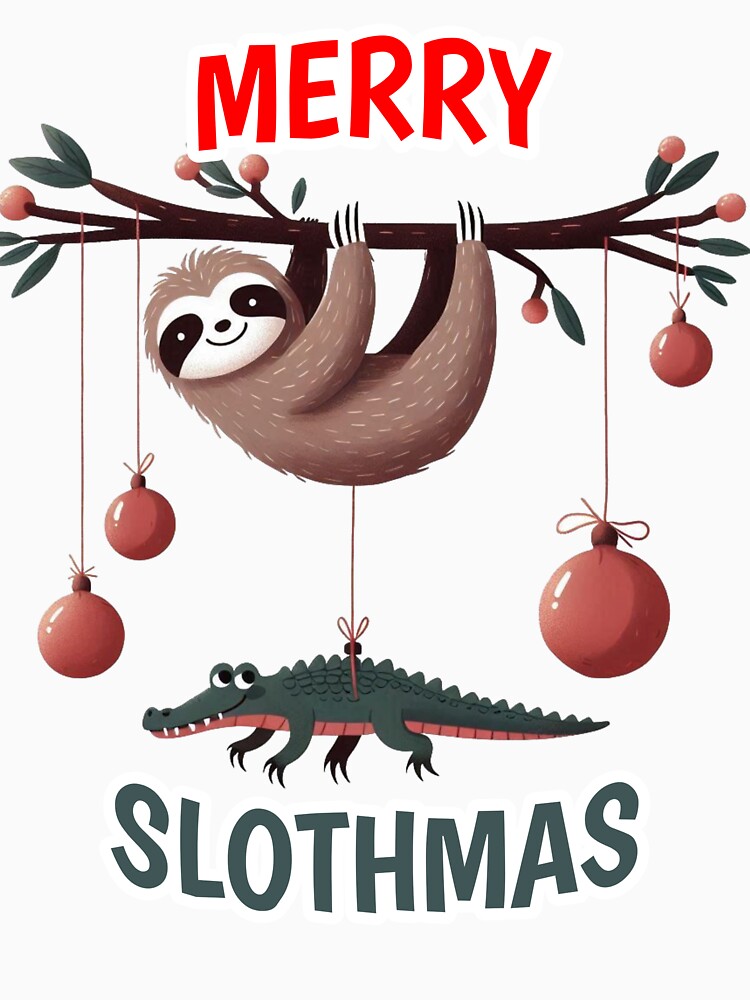 sloth christmas Croc by LemuellTrends