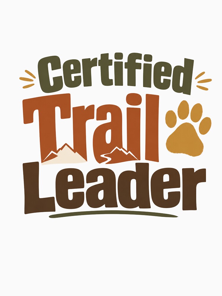 Certified Trail Leader Golden Retriever Dog Dad T-Shirt by Ashley critters