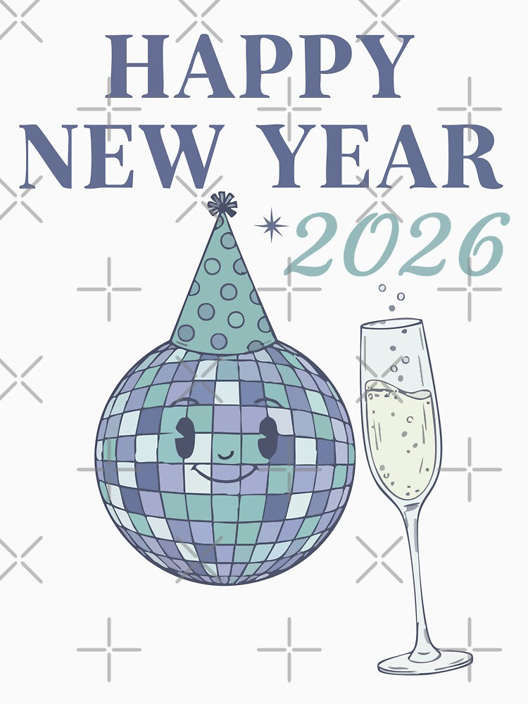Happy New Year 2026 Disco Ball Celebration by LuminOrb