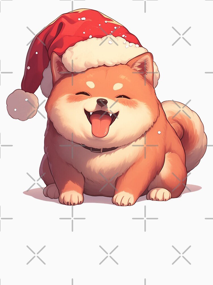 Kawaii Santa dog by MendaciousMina