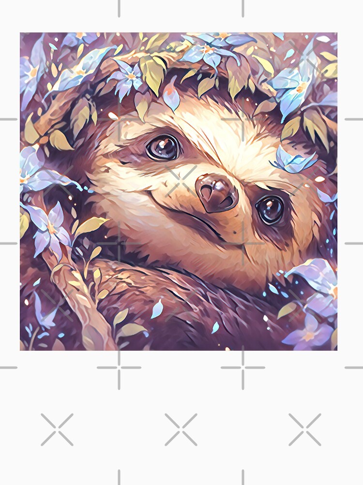 Beautiful Closeup Of Sloth Surrounded By Flowers by TheAnimalZ00