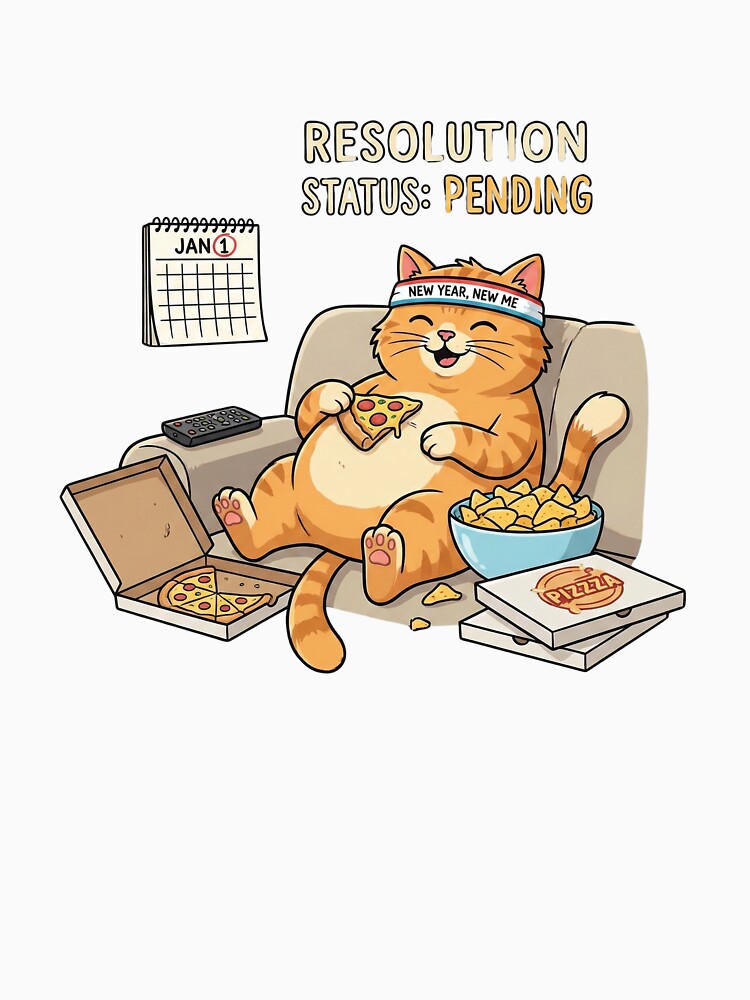 Funny Cat New Year's Resolution Pending by FiltroLens