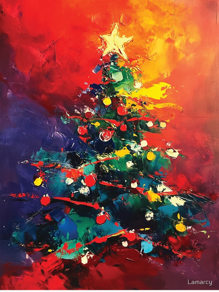 Colorful Holiday Cheer Painting by Lamarcy