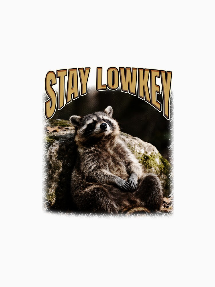 Stay Lowkey Chill Raccoon Saying by bngfx
