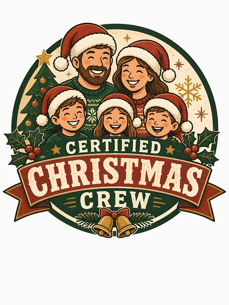 Certified Christmas Crew Christmas Family Holiday Gift by KristenosNehk