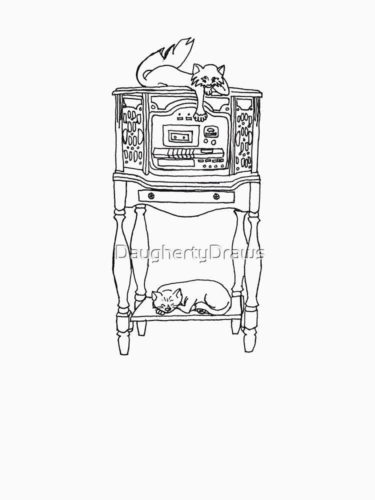 Cats on a Radio by DaughertyDraws