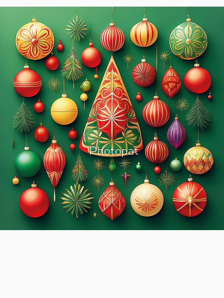 Different colorful christmas baubles by Photopat