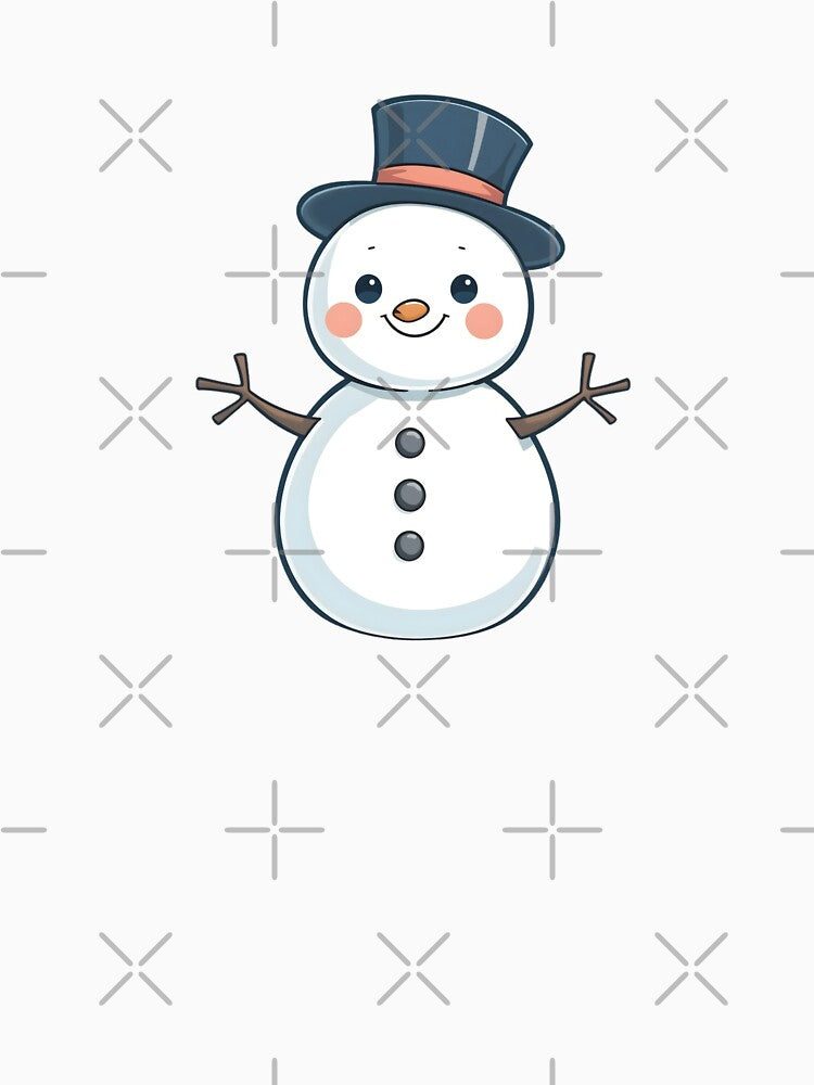 Cute Snowman – Adorable Winter Cartoon Illustration by HUMORONCOTTON