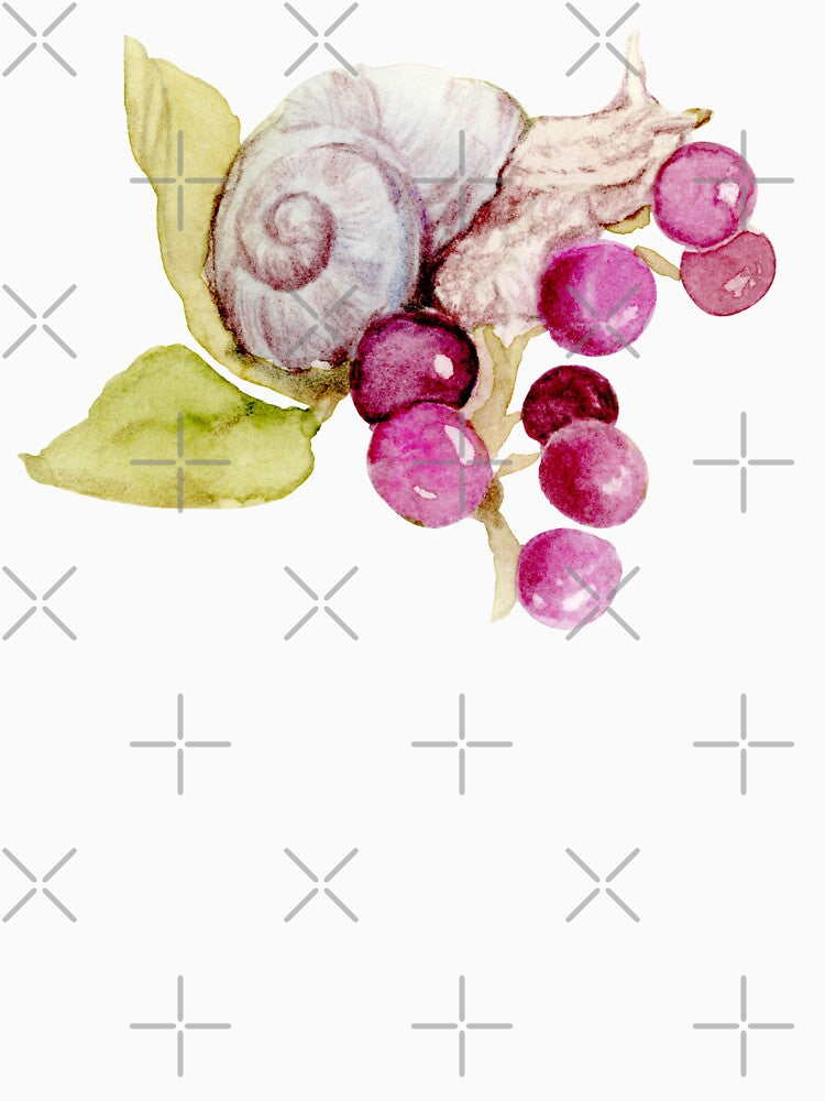 Cute Snail And Berries by Miriam Steinau