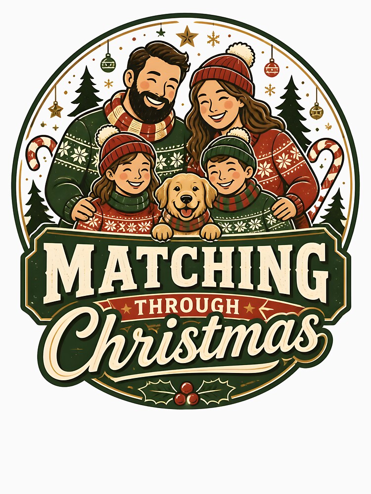 Matching Through Christmas Christmas Family Holiday Gift by OliviaHayesArt
